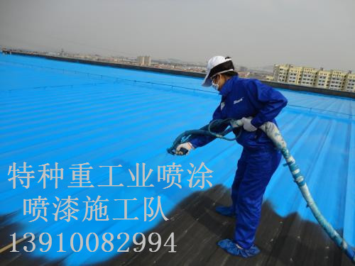 白鹭湖管理区包括彩钢瓦喷漆翻新（